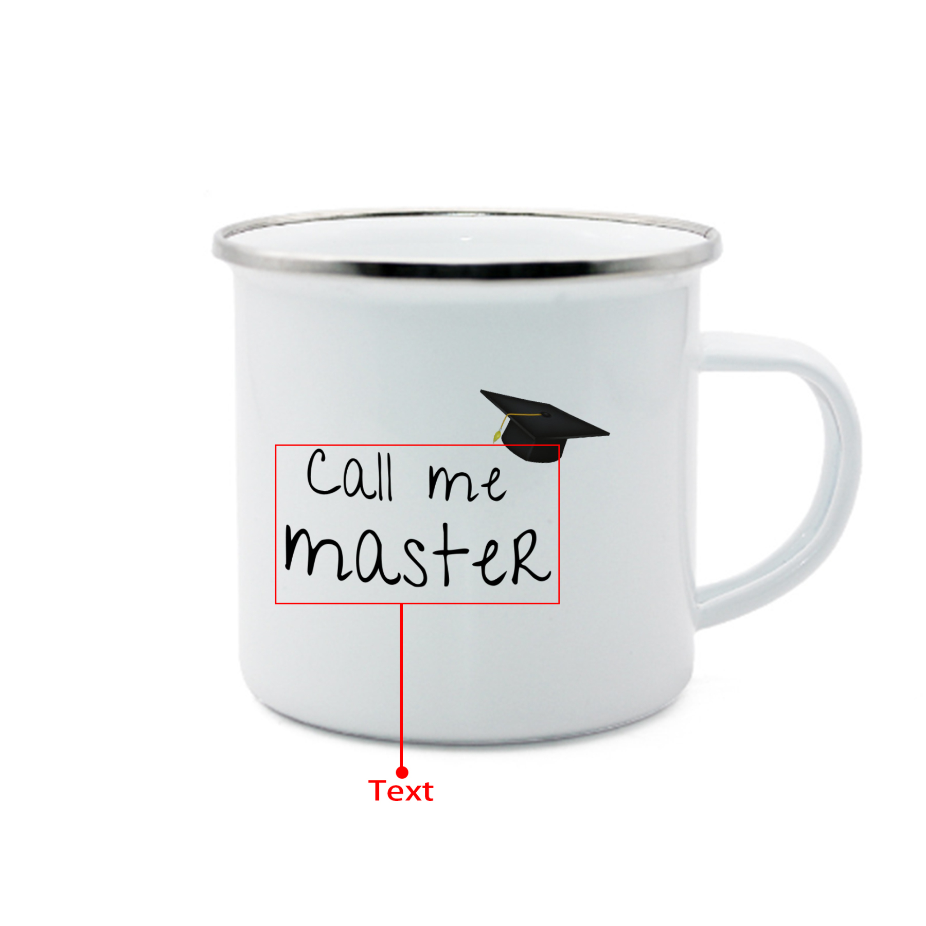 1 Text Personalised Stainless Steel Graduation Mug - Special Gift for Graduation| Jessemade