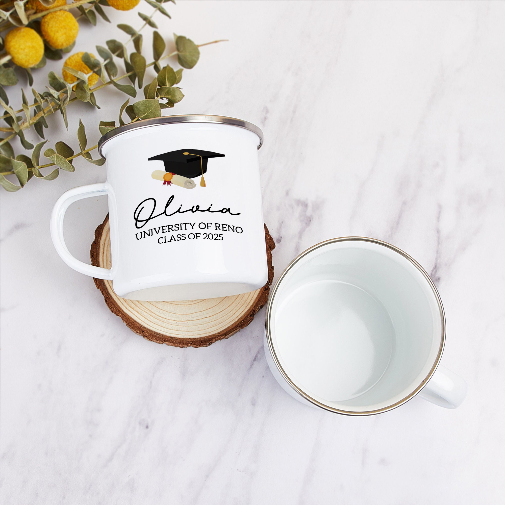 Personalised Graduation Mug with Name, School & Year | Jessemade