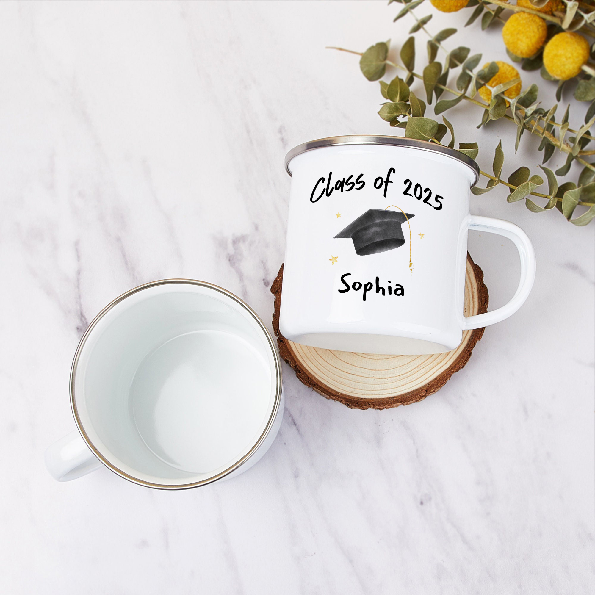 1 Name Personalised Stainless Steel Graduation Mug - Special Gift for Graduation | Jessemade