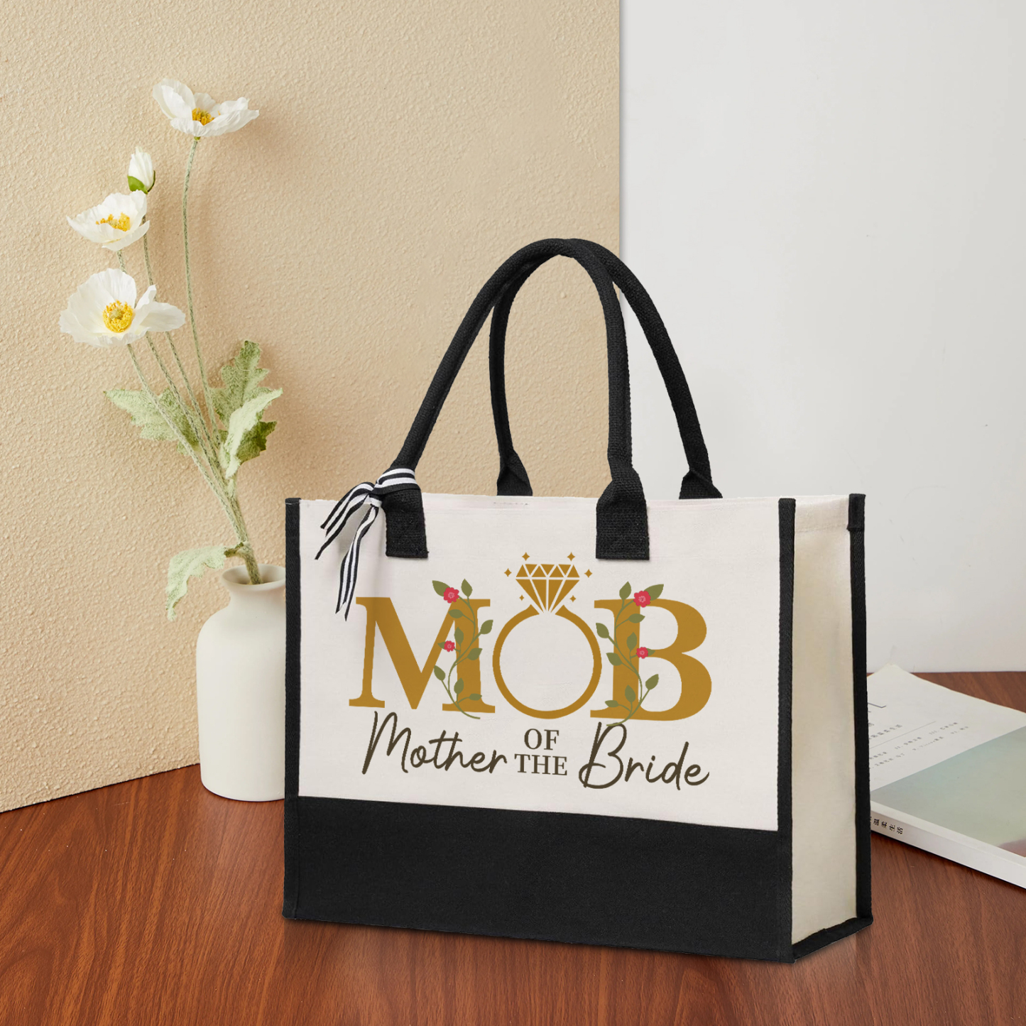 Personalised Wedding Canvas Tote Bag – Custom Bridal Party Gift for Women | Jessemade