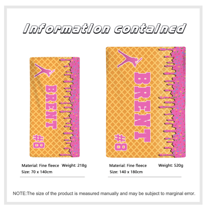 Personalised Beach Towel with Name & Number – Unique Gift for Family | Jessemade