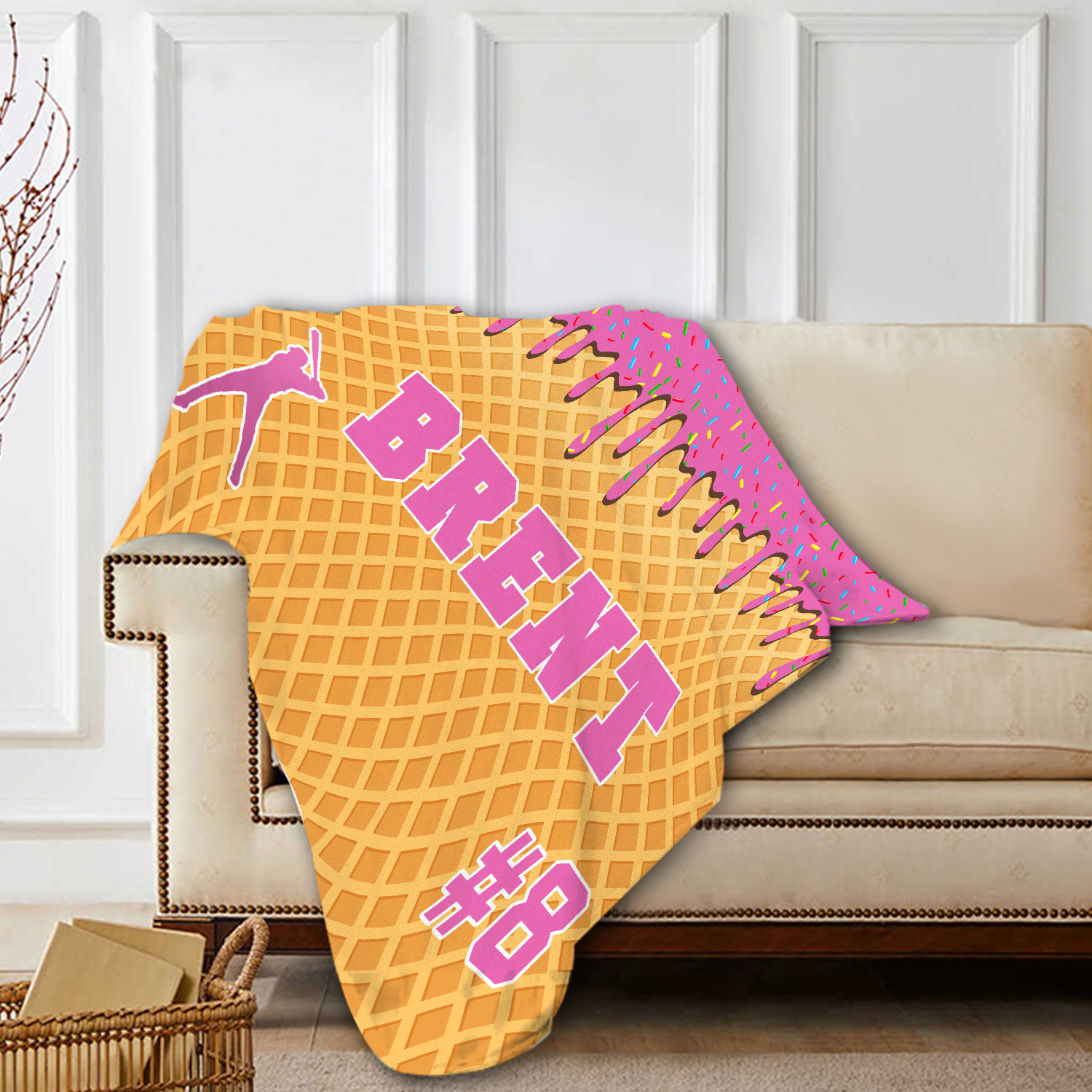 Personalised Beach Towel with Name & Number – Unique Gift for Family | Jessemade