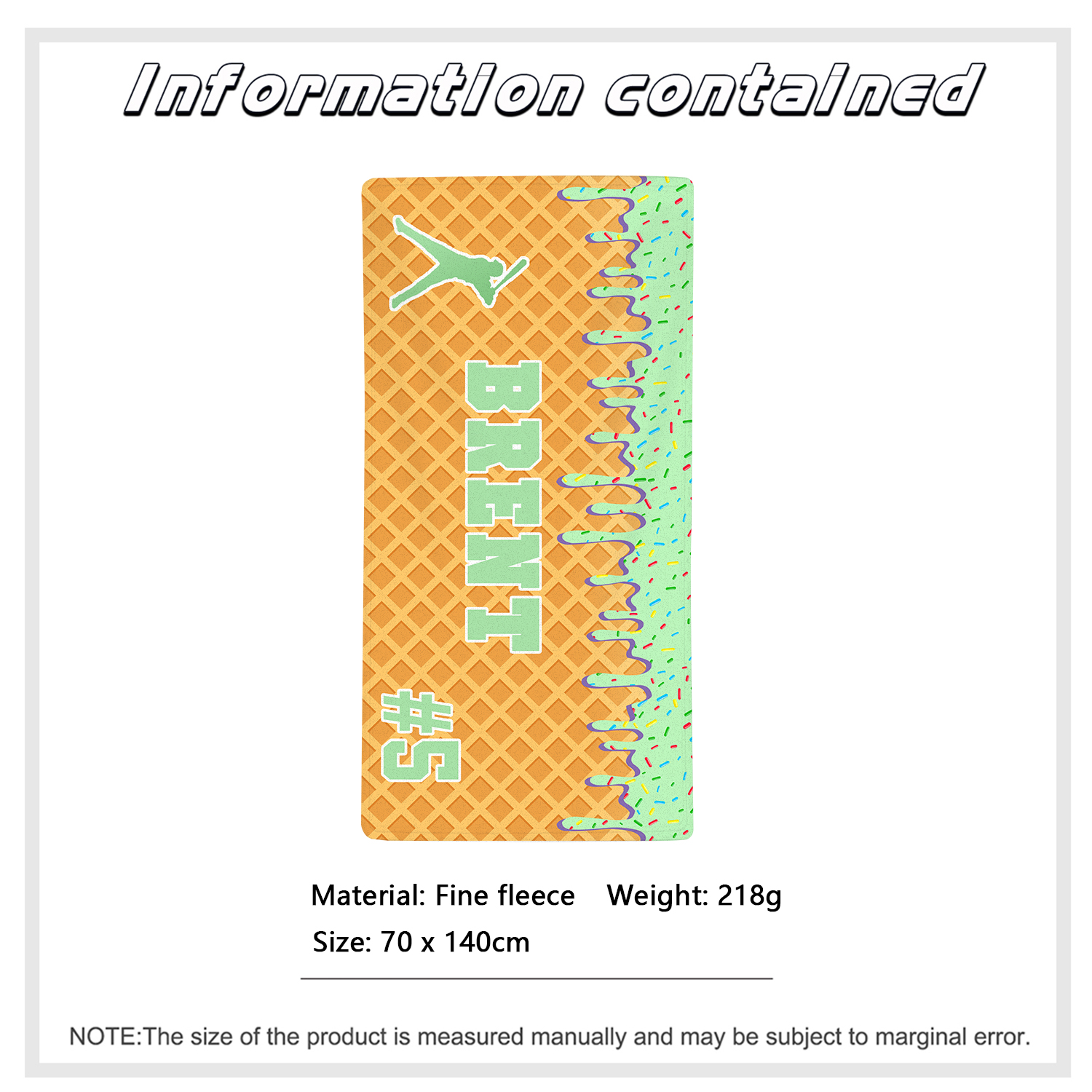 Personalised Beach Towel with Name & Number – Unique Gift for Family | Jessemade