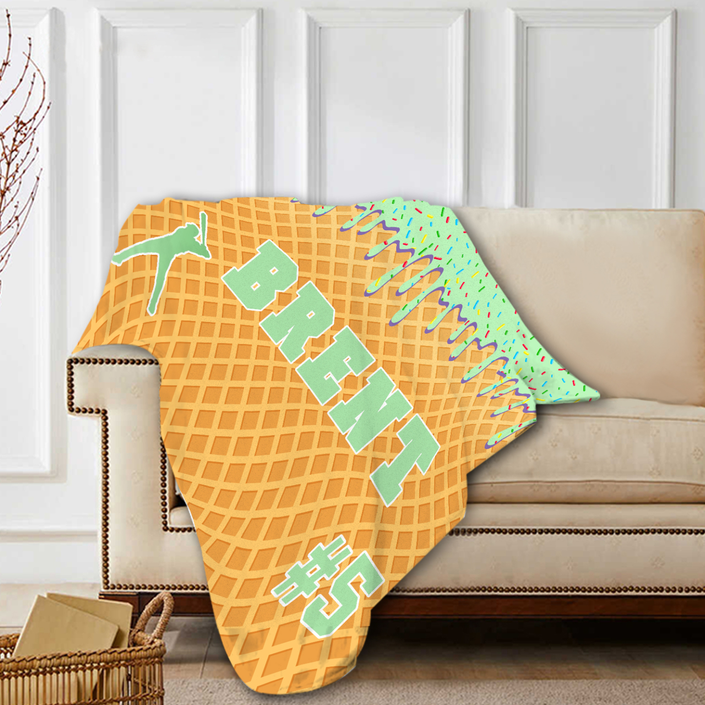 Personalised Beach Towel with Name & Number – Unique Gift for Family | Jessemade