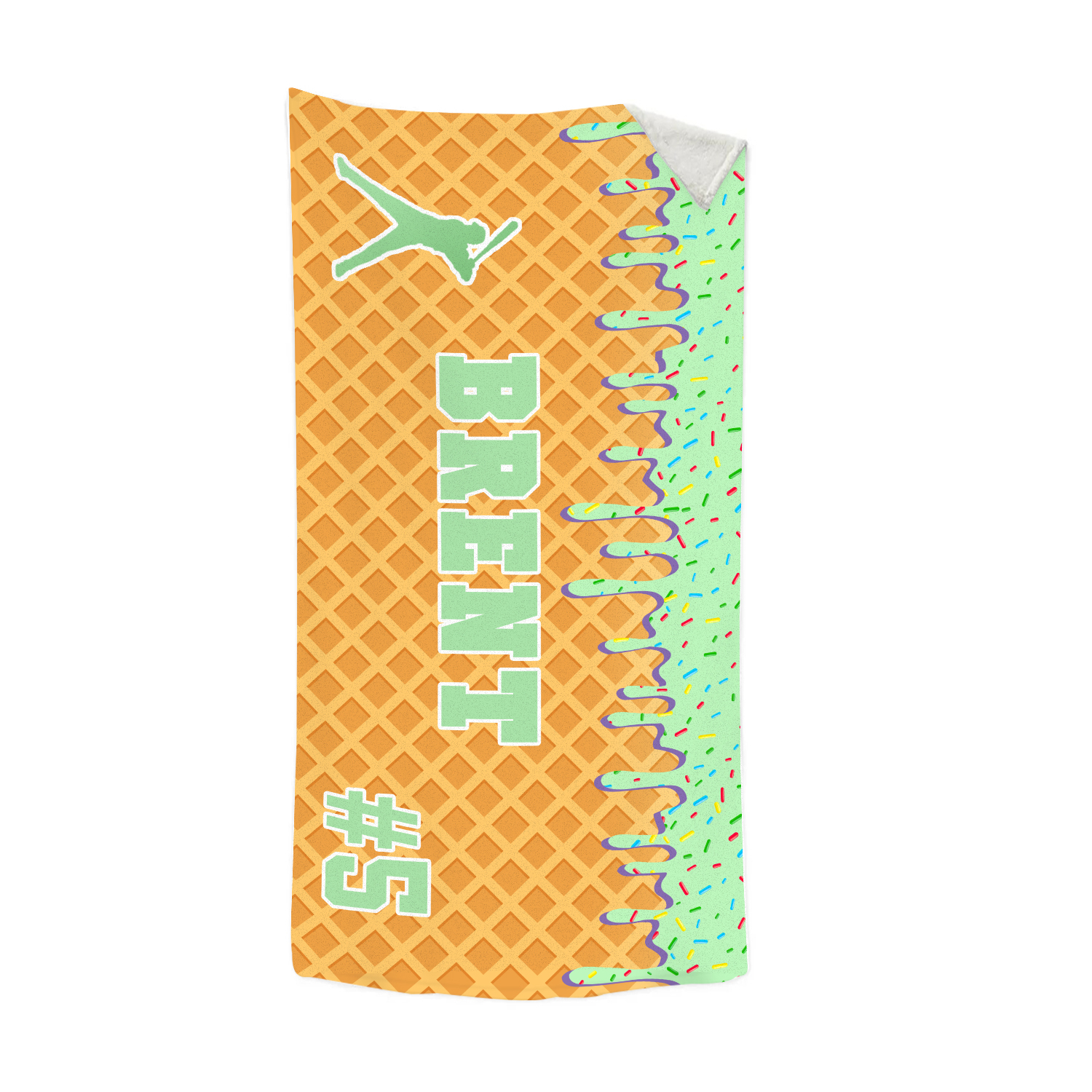 Personalised Beach Towel with Name & Number – Unique Gift for Family | Jessemade