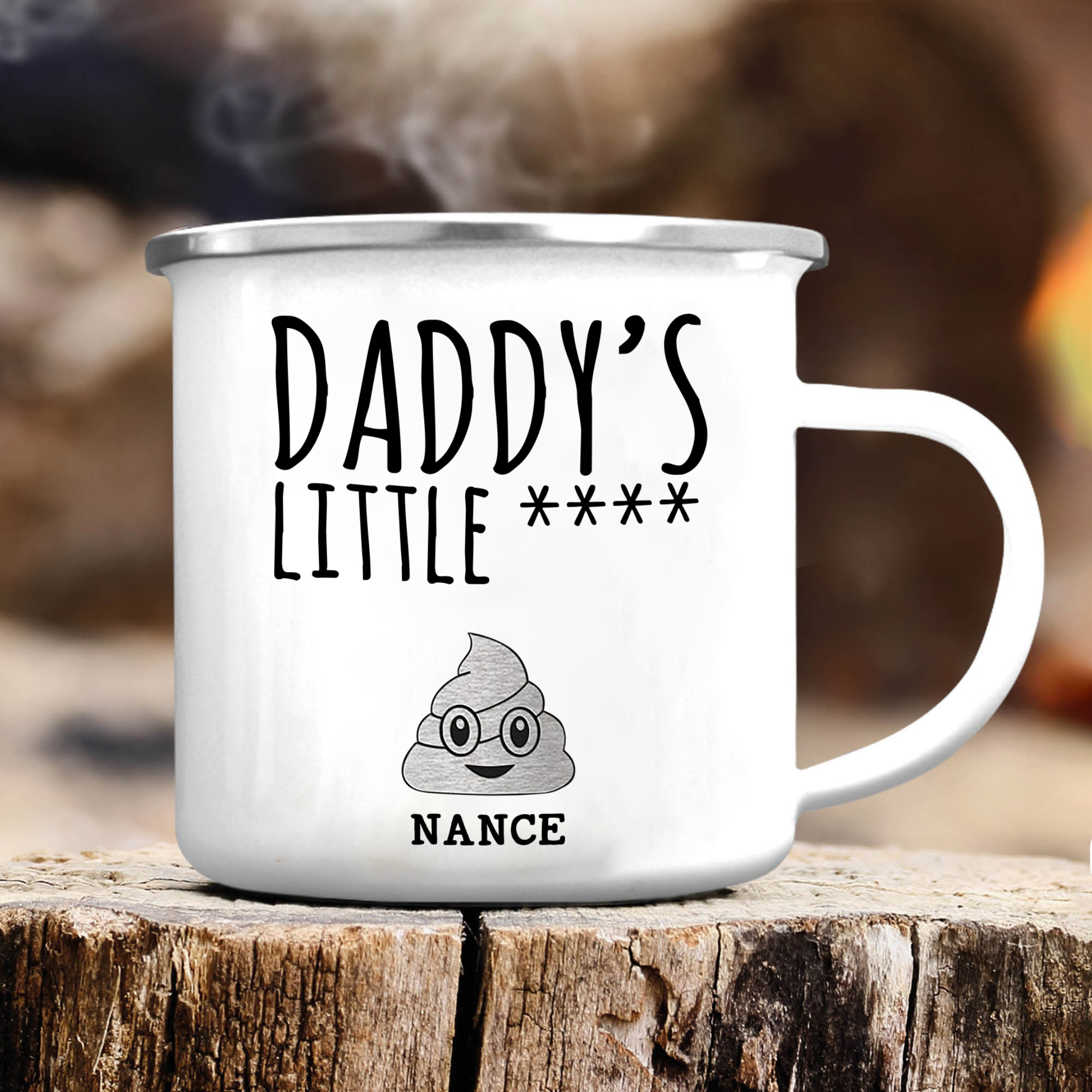 1 Name Personalised Funny Dad Enamel Mug – Custom Father's Day Gift | Jessemade