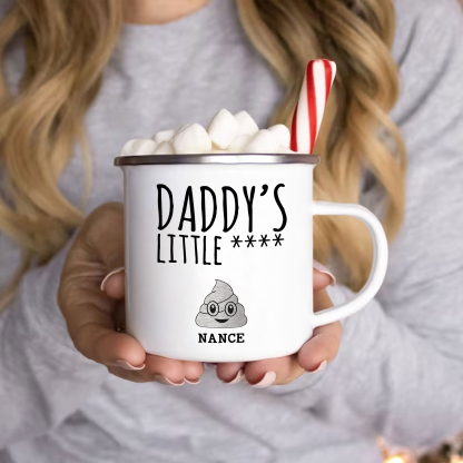1 Name Personalised Funny Dad Enamel Mug – Custom Father's Day Gift | Jessemade