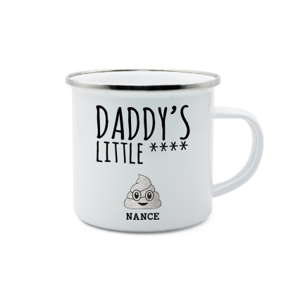 1 Name Personalised Funny Dad Enamel Mug – Custom Father's Day Gift | Jessemade