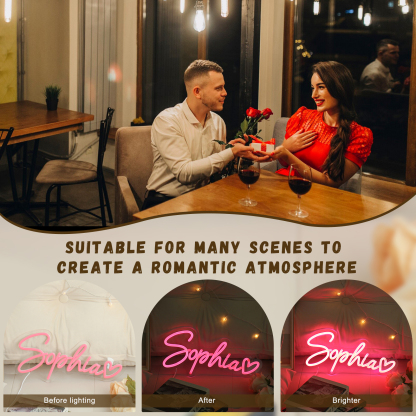 Personalised Neon Name Sign – Acrylic LED Light for Home Decor for Her/Him | Jessemade