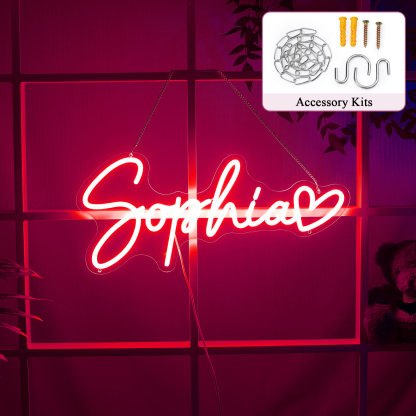 Personalised Neon Name Sign – Acrylic LED Light for Home Decor for Her/Him | Jessemade
