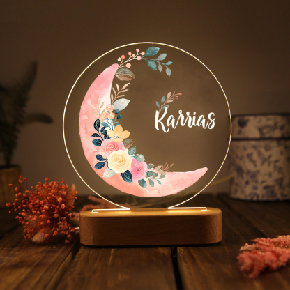 Personalized Gift Custom Name Night Light Bedroom Bedside Lamp Back To School Gift For Children