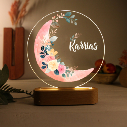 Personalized Gift Custom Name Night Light Bedroom Bedside Lamp Back To School Gift For Children