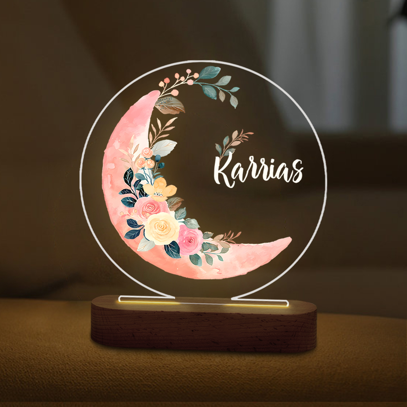 Personalized Gift Custom Name Night Light Bedroom Bedside Lamp Back To School Gift For Children