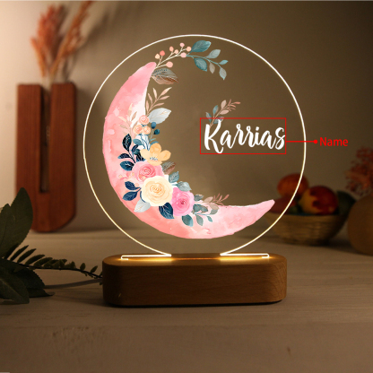 Personalized Gift Custom Name Night Light Bedroom Bedside Lamp Back To School Gift For Children