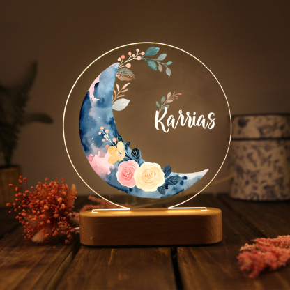 Personalized Gift Custom Name Night Light Bedroom Bedside Lamp Back To School Gift For Children