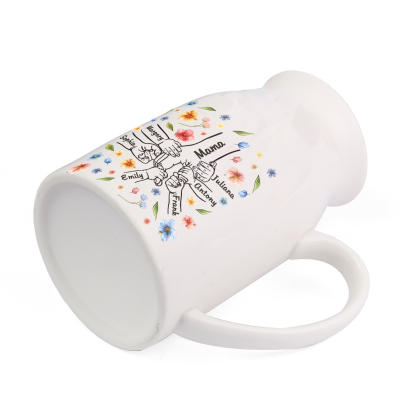 Personalised Ceramic Vase Custom 2-7 Names Moving Gift for Family/Friend | Jessemade