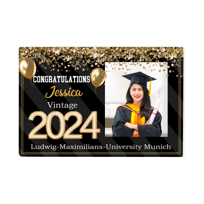 2024 Graduation Gifts Personalised Acrylic Ornaments with Customized Photo, Year, Name and Text Graduation Gifts for Her/Him
