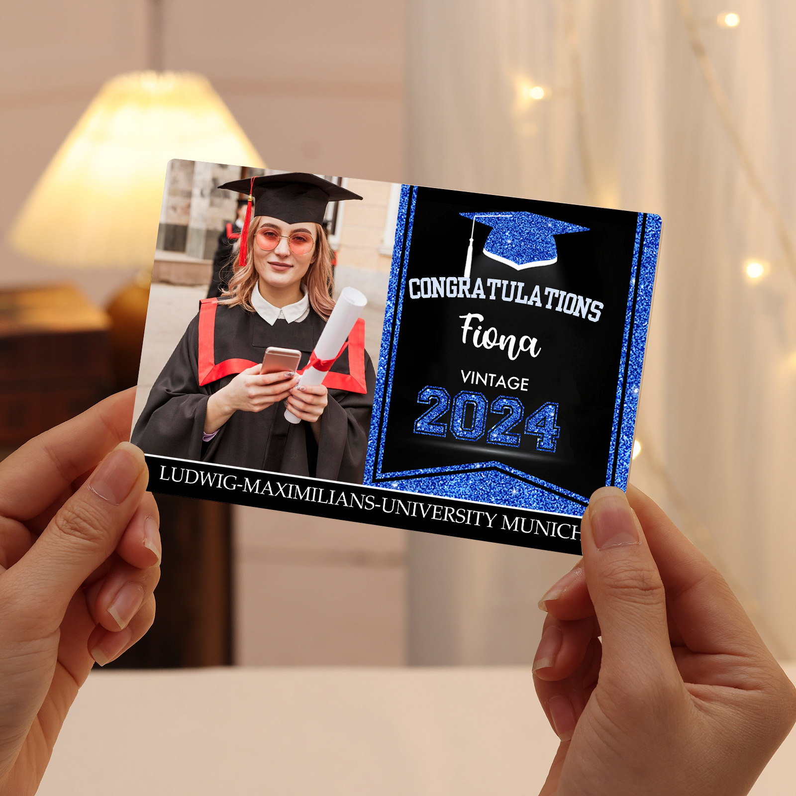 2024 Graduation Gifts Personalised Acrylic Ornaments with Customized Photo, Year, Name and Text Graduation Gifts for Her/Him