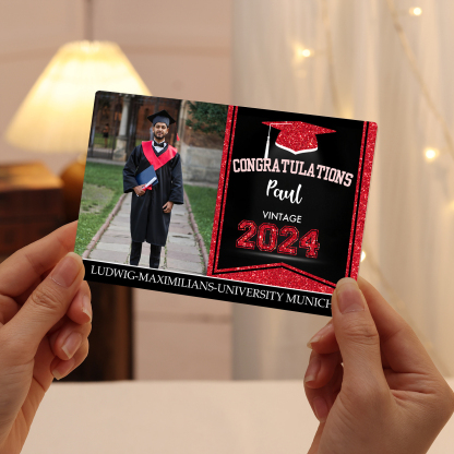 2024 Graduation Gifts Personalised Acrylic Ornaments with Customized Photo, Year, Name and Text Graduation Gifts for Her/Him
