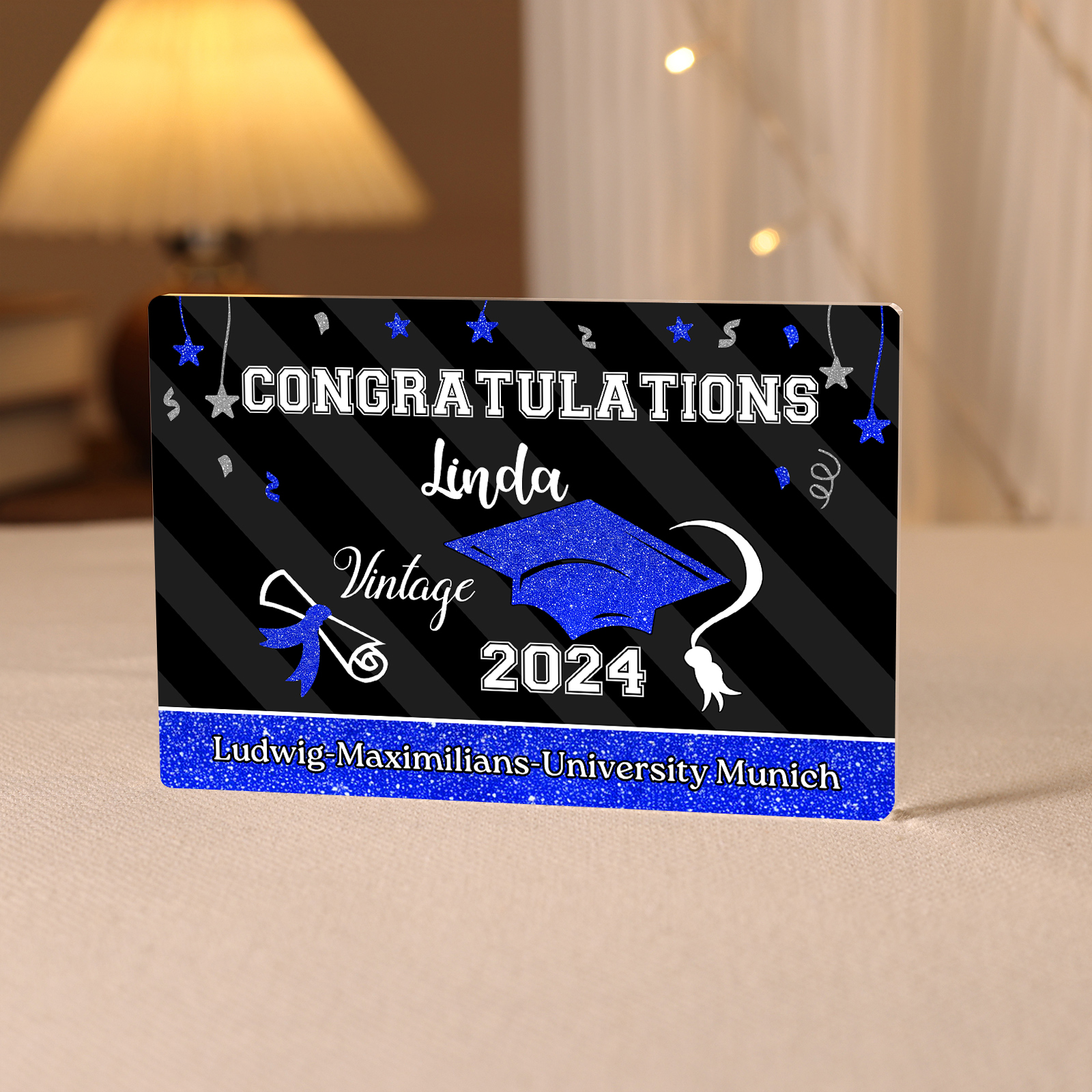 2024 Graduation Gifts Personalised Acrylic Ornaments with Customized Year, Name and Text Graduation Gifts for Her/Him