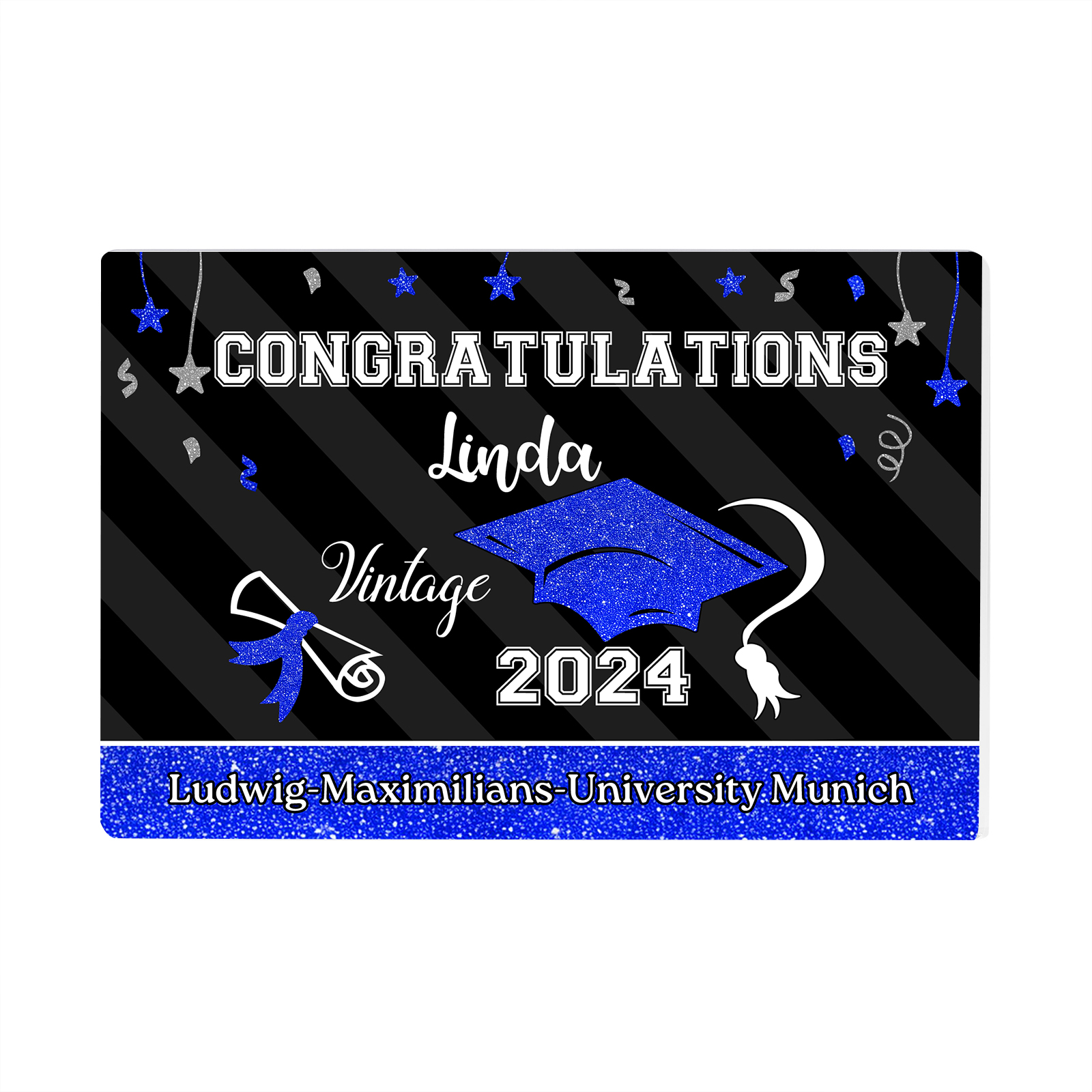 2024 Graduation Gifts Personalised Acrylic Ornaments with Customized Year, Name and Text Graduation Gifts for Her/Him