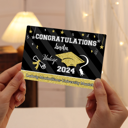 2024 Graduation Gifts Personalised Acrylic Ornaments with Customized Year, Name and Text Graduation Gifts for Her/Him