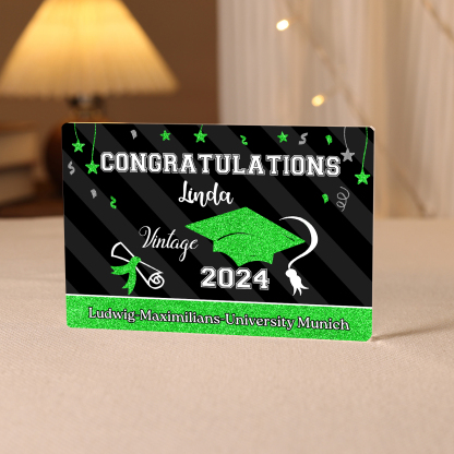 2024 Graduation Gifts Personalised Acrylic Ornaments with Customized Year, Name and Text Graduation Gifts for Her/Him