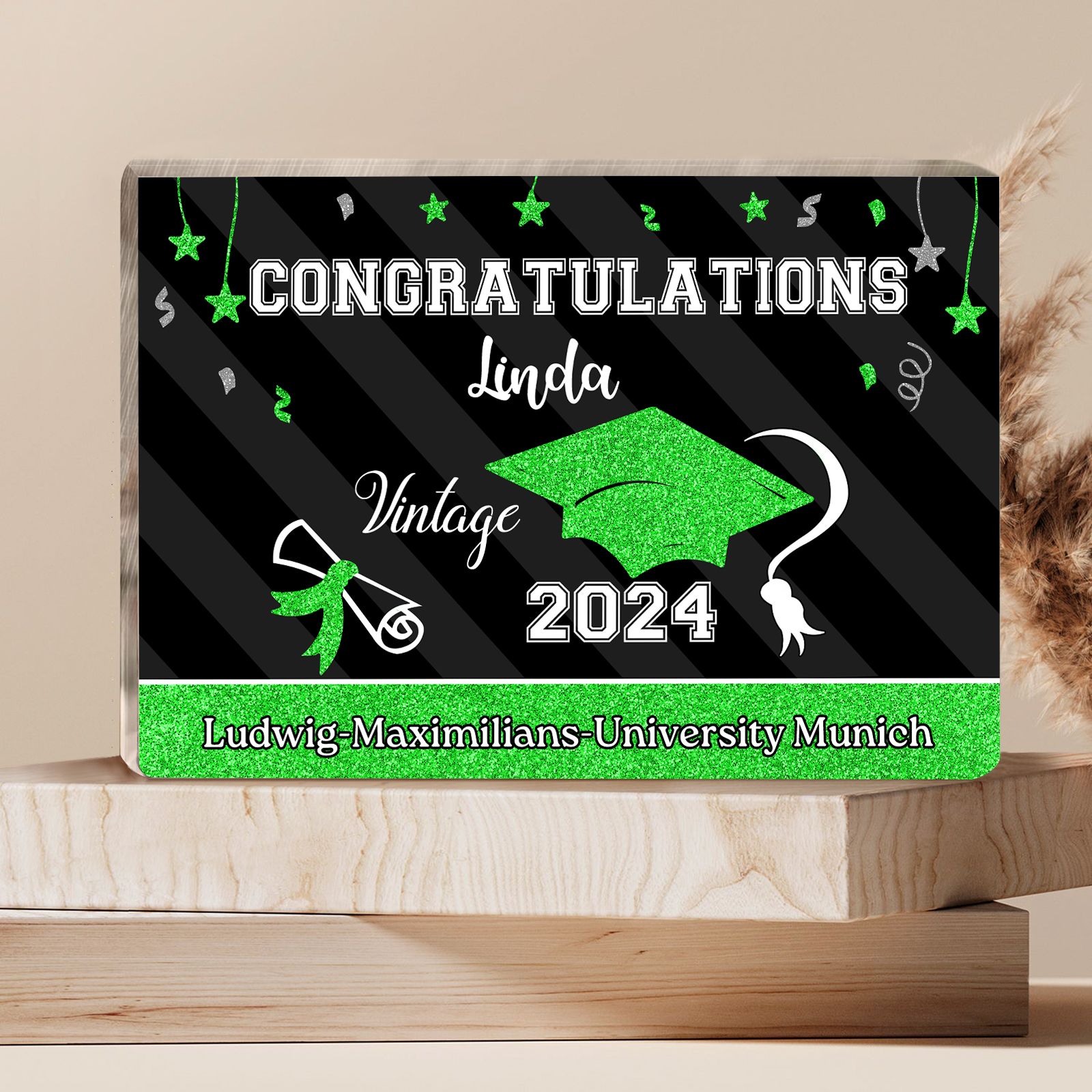 2024 Graduation Gifts Personalised Acrylic Ornaments with Customized Year, Name and Text Graduation Gifts for Her/Him
