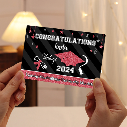 2024 Graduation Gifts Personalised Acrylic Ornaments with Customized Year, Name and Text Graduation Gifts for Her/Him