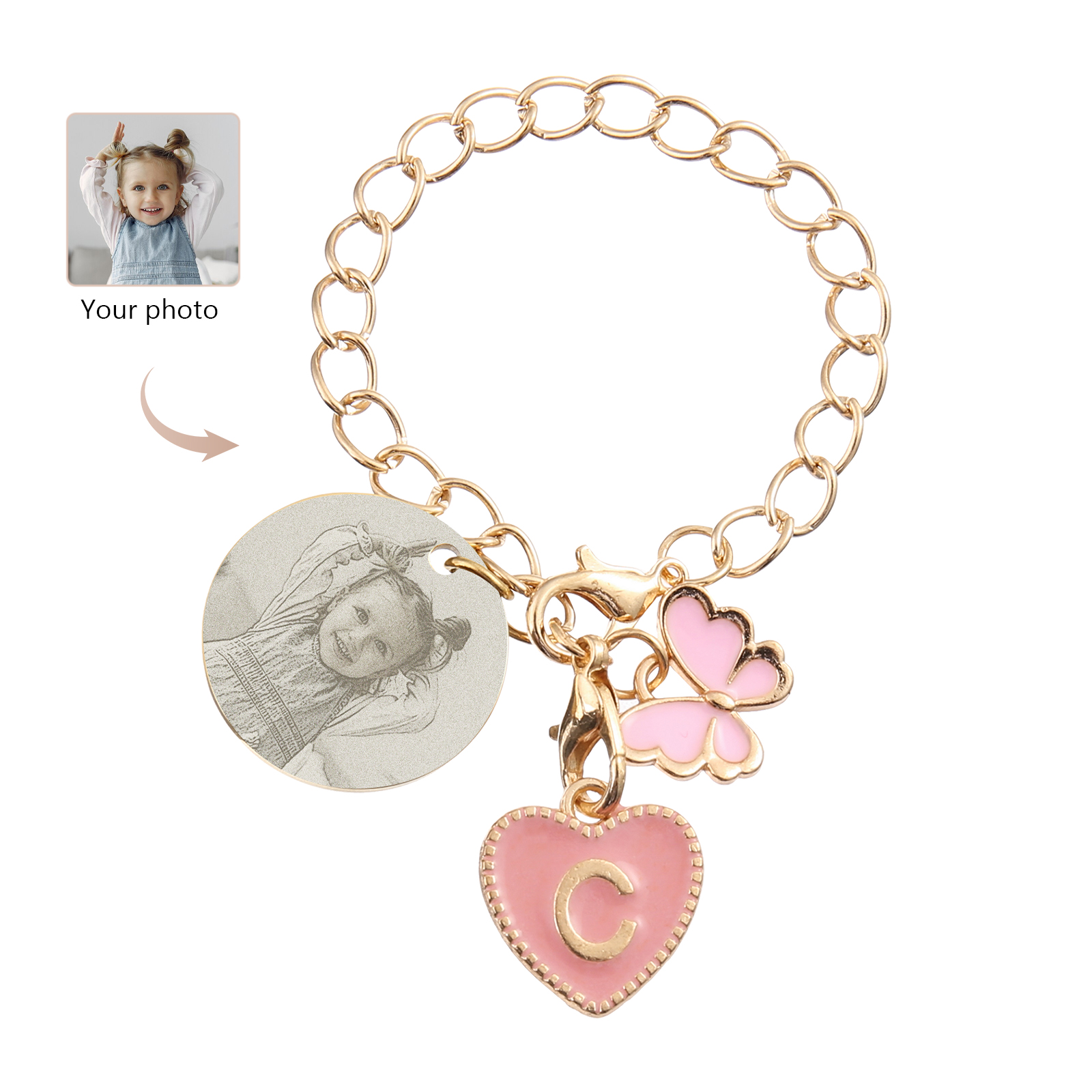 Personalized Customized Photo Stainless Steel Pendant With Exquisite As A Back-To-School Gift For Daughter