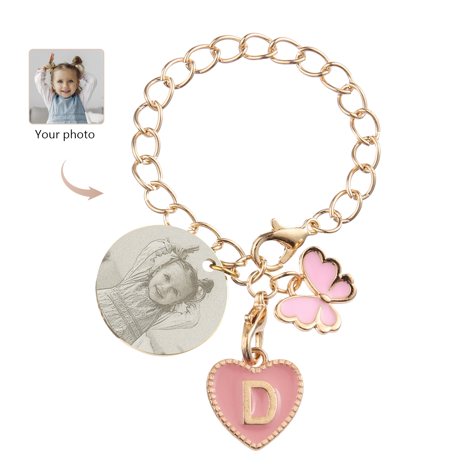 Personalized Customized Photo Stainless Steel Pendant With Exquisite As A Back-To-School Gift For Daughter