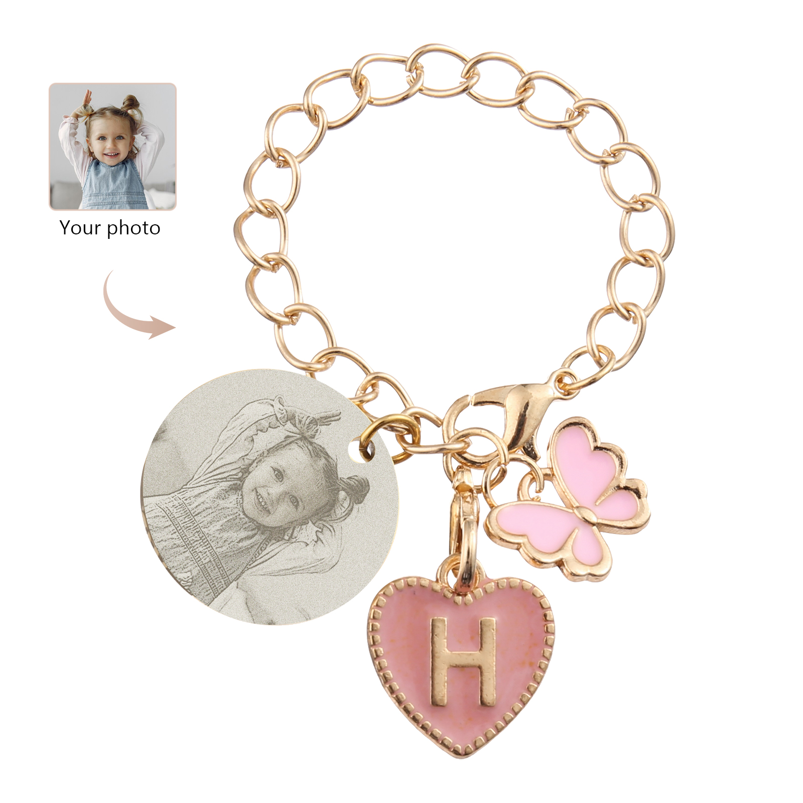 Personalized Customized Photo Stainless Steel Pendant With Exquisite As A Back-To-School Gift For Daughter