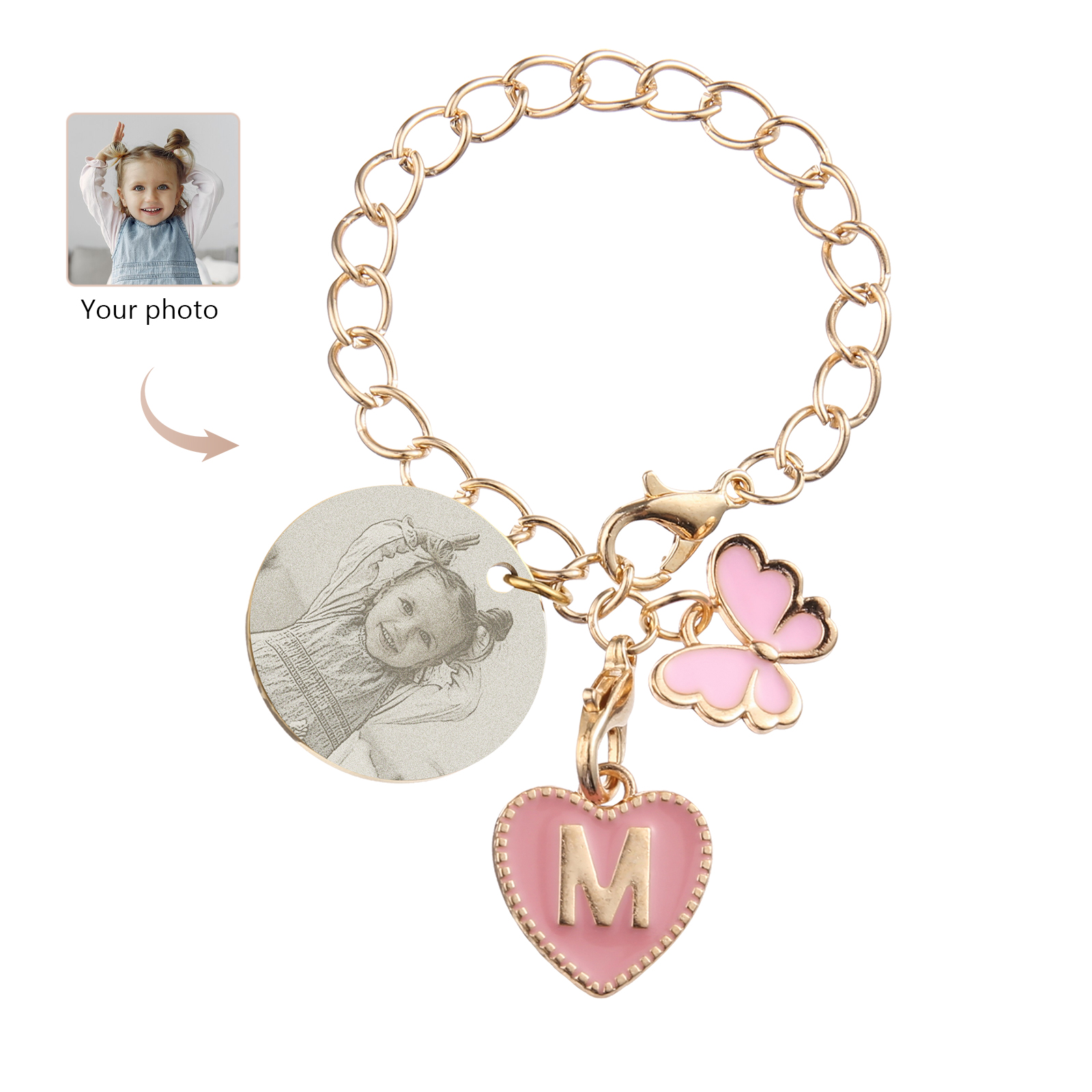 Personalized Customized Photo Stainless Steel Pendant With Exquisite As A Back-To-School Gift For Daughter