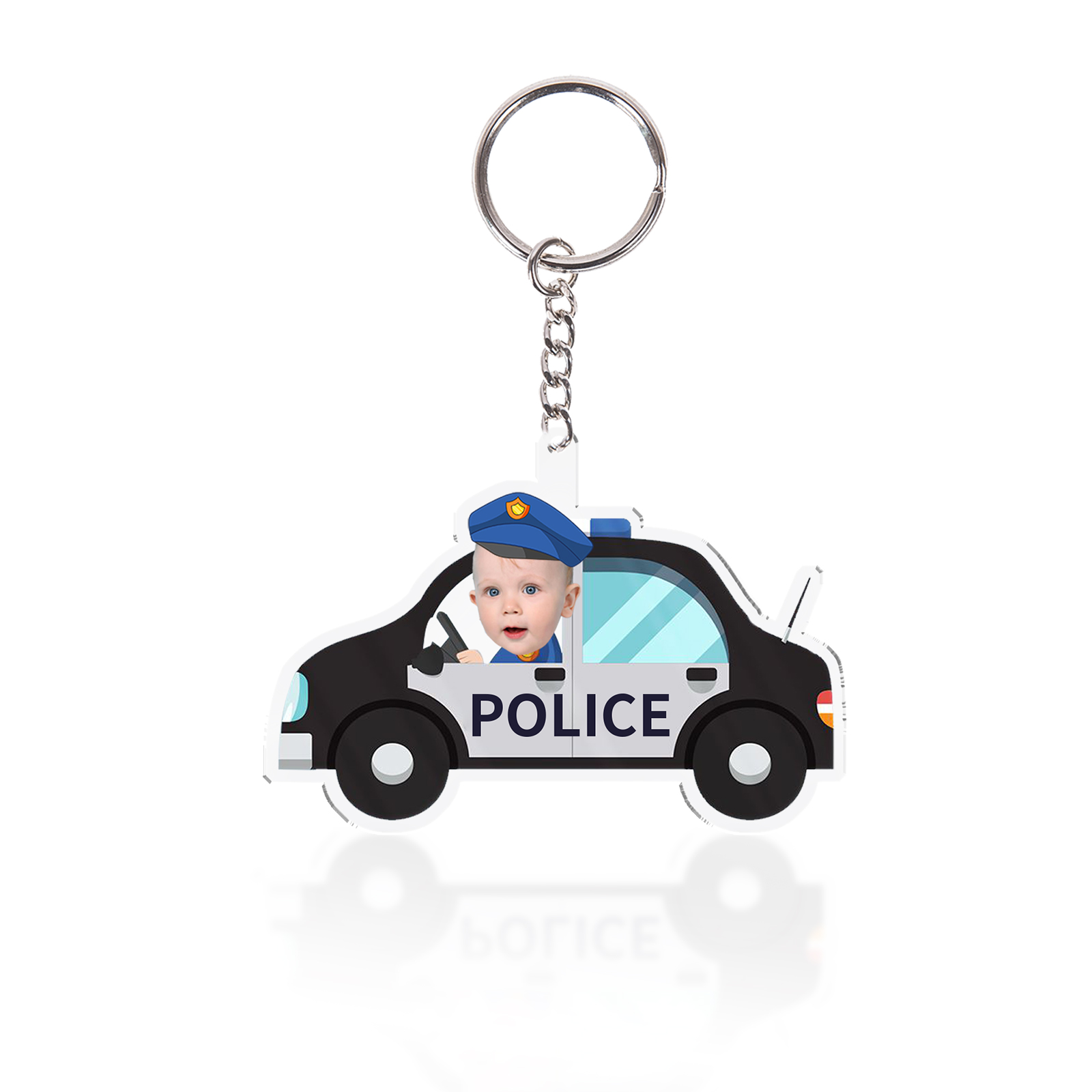 Personalised Custom Photo & Name Acrylic Driving Keyring, Children's Back To School Gift, Suitable For Son