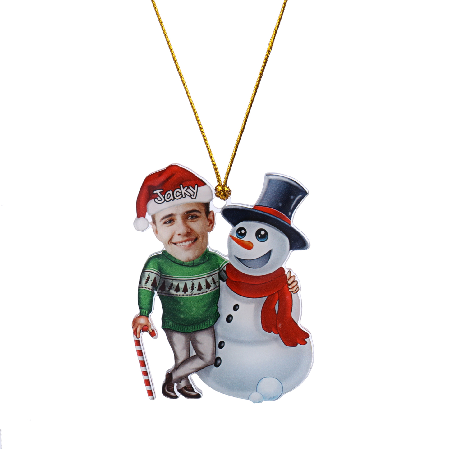 Personalised Christmas Family Ornament with Custom 6 Names & 6 Photos Christmas Hanging Ornament Gift for Family| Jessmade