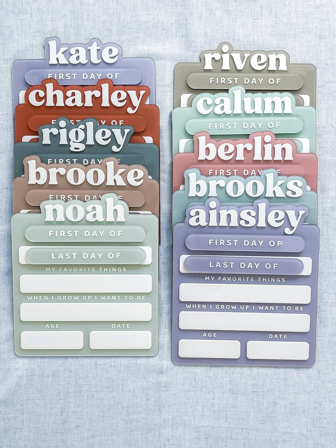 Personalized Name First Day Of School Sign, Custom Name And Text Acrylic Plaque Back To School Gift For Kids