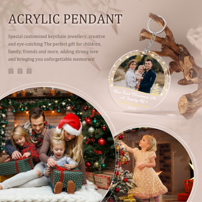 Personalised Christmas Gift Customized Photo & Text & Year Acrylic Hanging Ornaments Gifts for Family | Jessmade