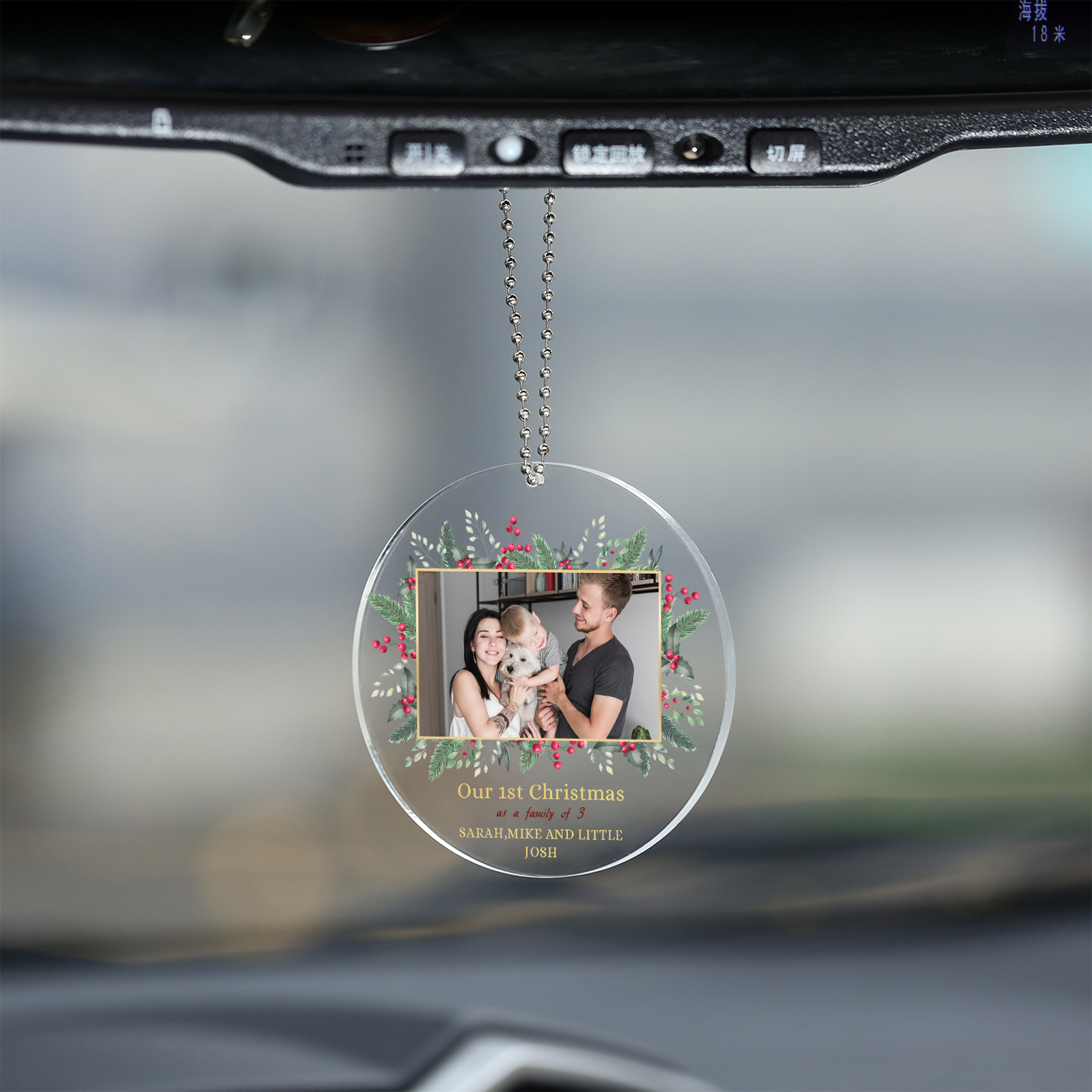 Personalised Christmas Gift Customized Photo & Text Acrylic Hanging Ornaments Gifts for Family | Jessmade