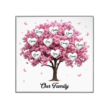 Personalised Family Tree Acrylic Ornaments Customize 10 Names Decorations for Family | Jessmade