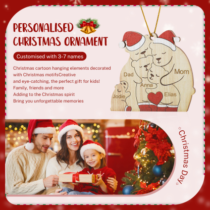 Personalized Family Christmas Ornament with Custom Names Christmas Gift for Loved Ones | Jessemade