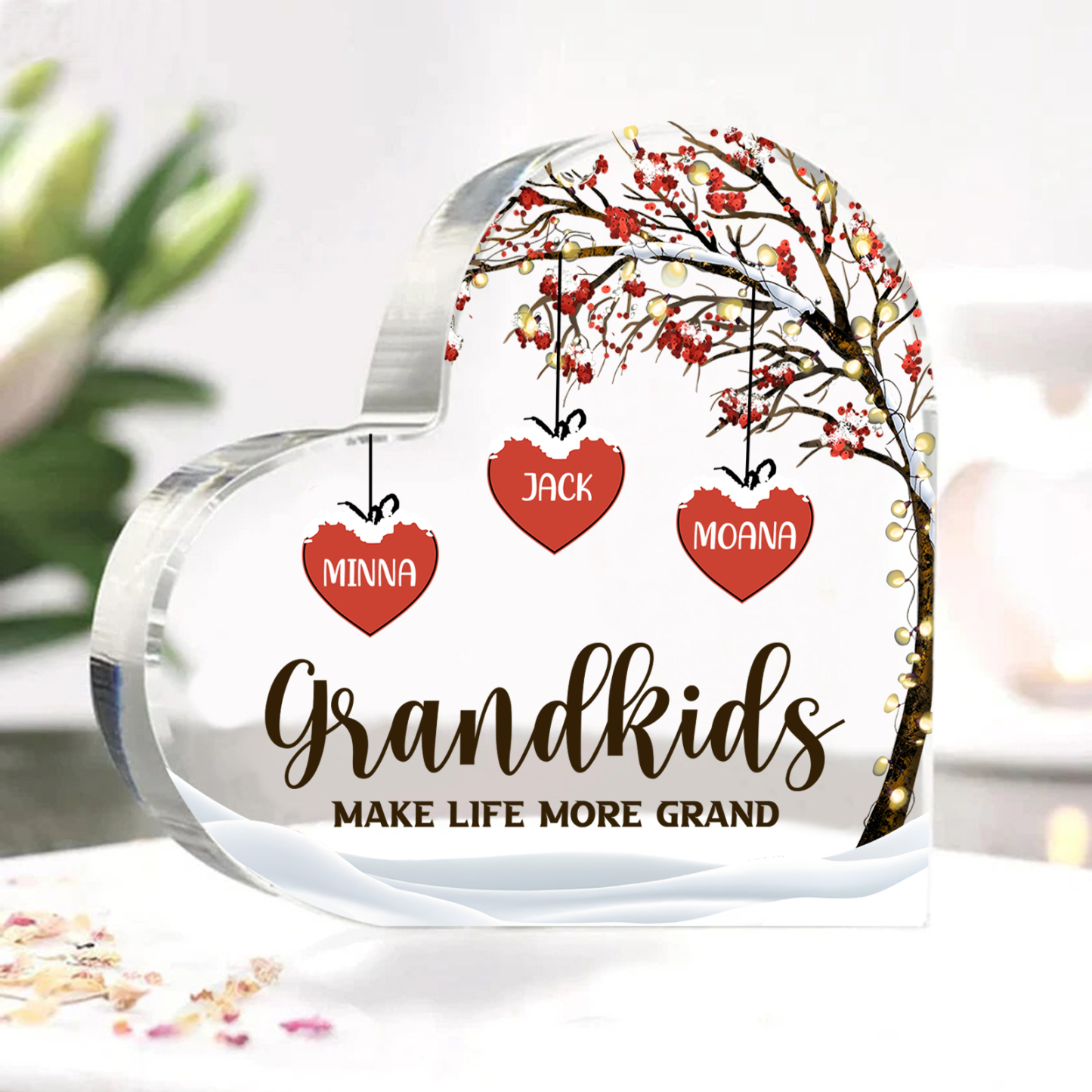 Personalised Christmas Hanging Ornament with Custom 1-12 Names Christmas Gift for Nan | Jessmade