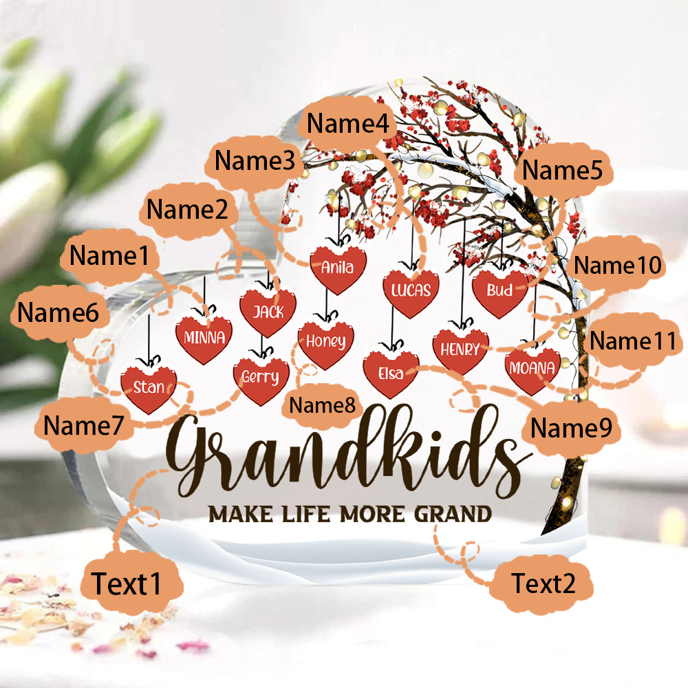 Personalised Christmas Hanging Ornament with Custom 1-12 Names Christmas Gift for Nan | Jessmade