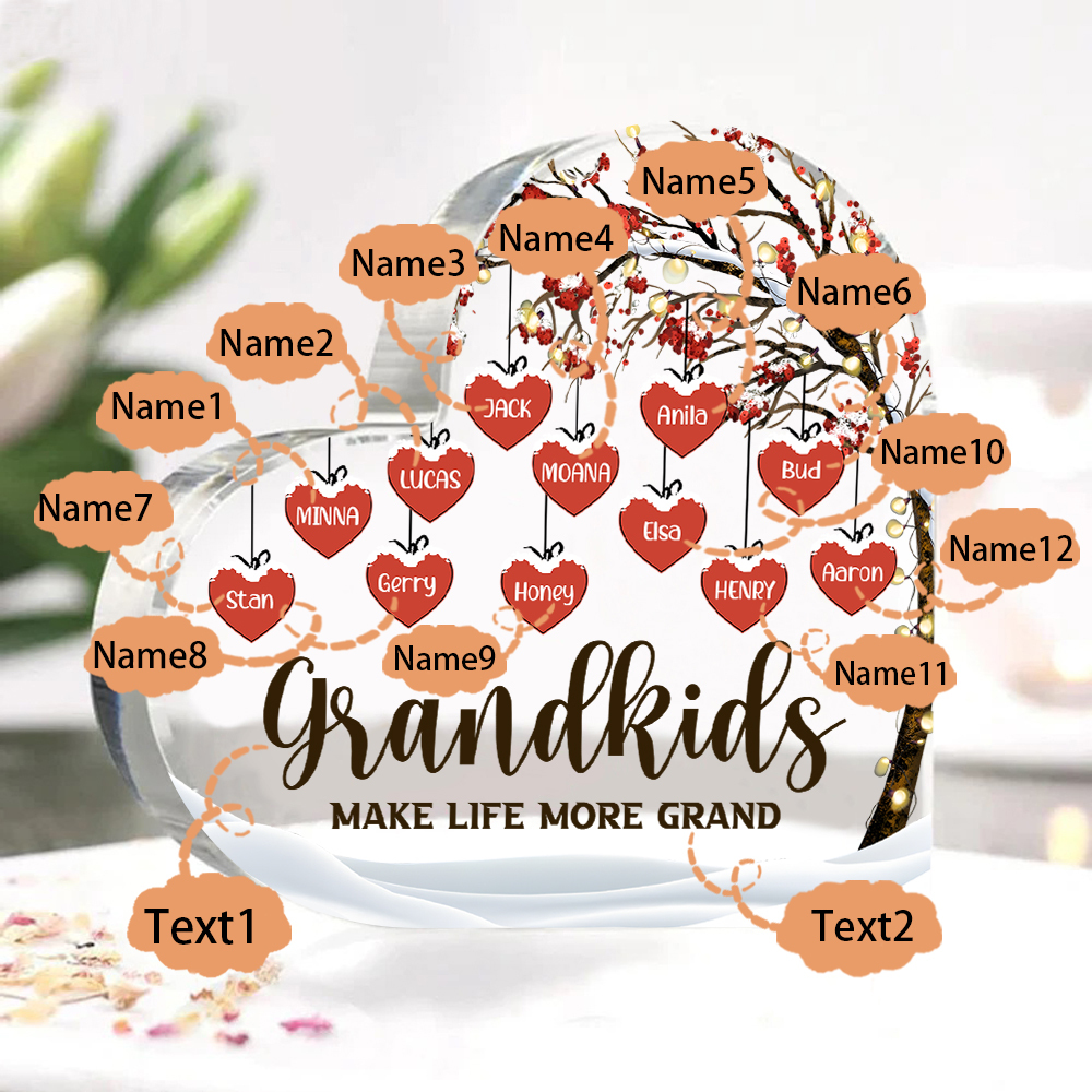 Personalised Christmas Hanging Ornament with Custom 1-12 Names Christmas Gift for Nan | Jessmade