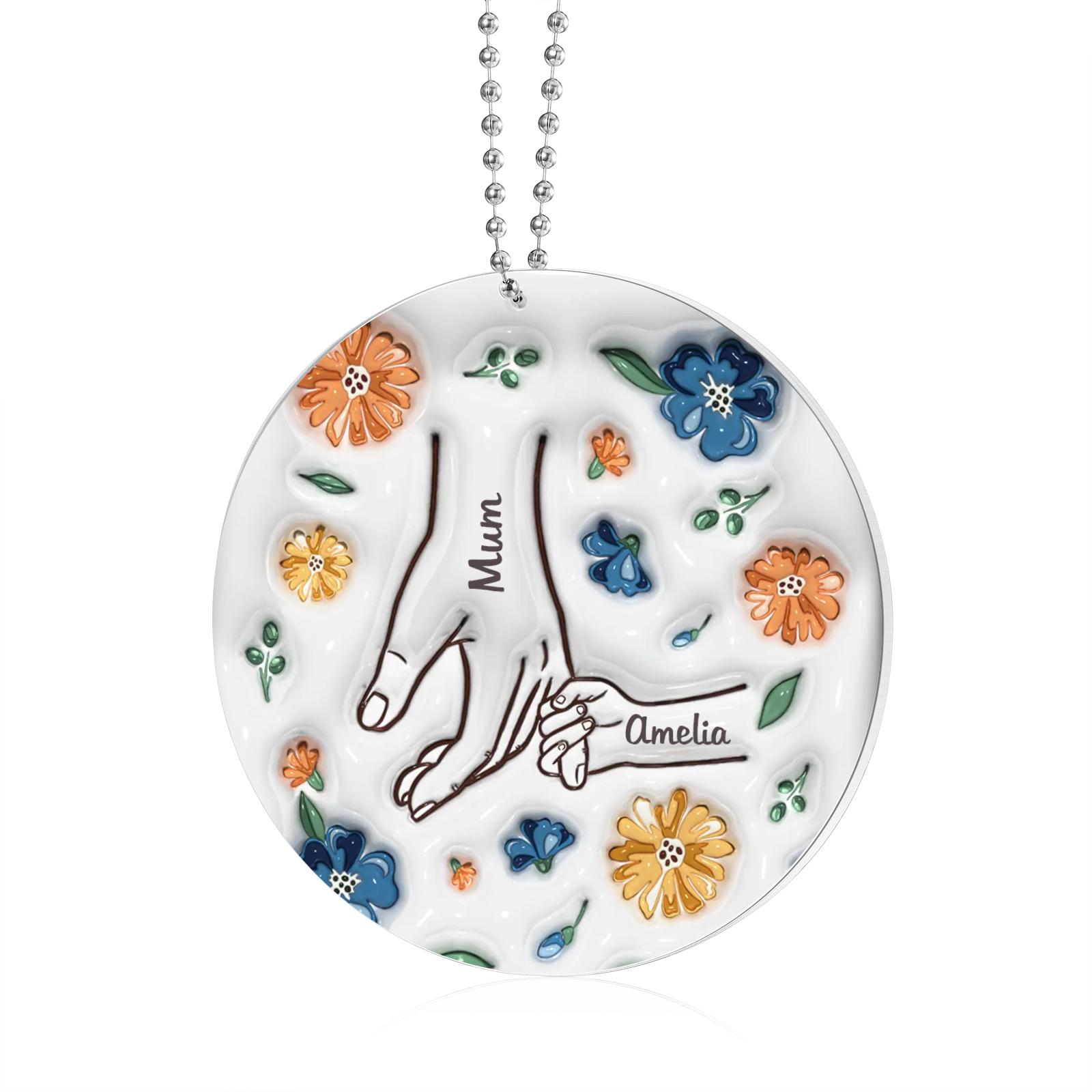 Personalised Family Christmas Hanging Ornament with Custom 2 Names - Christmas Gift for Family | Jessmade