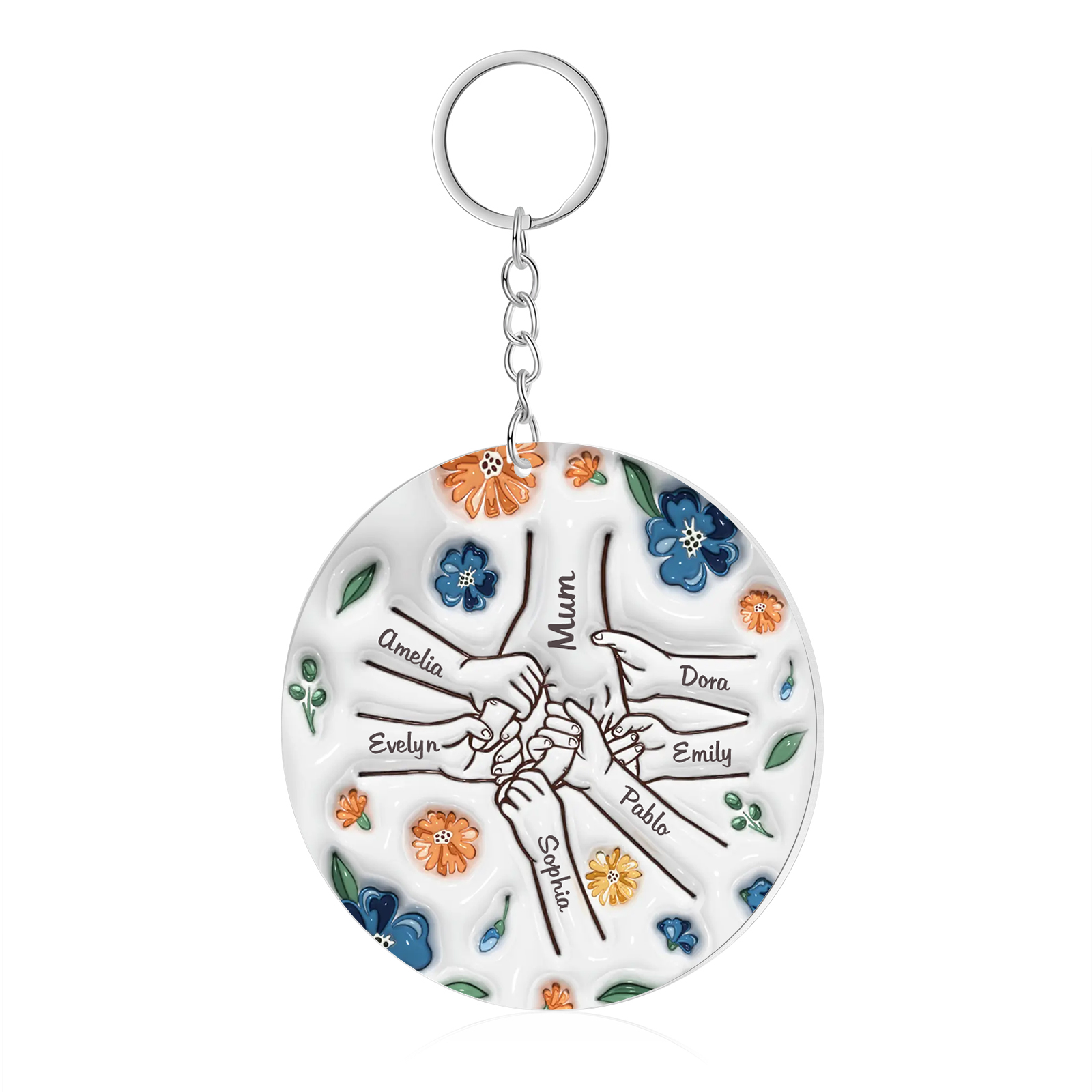 Personalised Family Christmas Hanging Ornament with Custom 7 Names - Christmas Gift for Nan/Mum | Jessmade