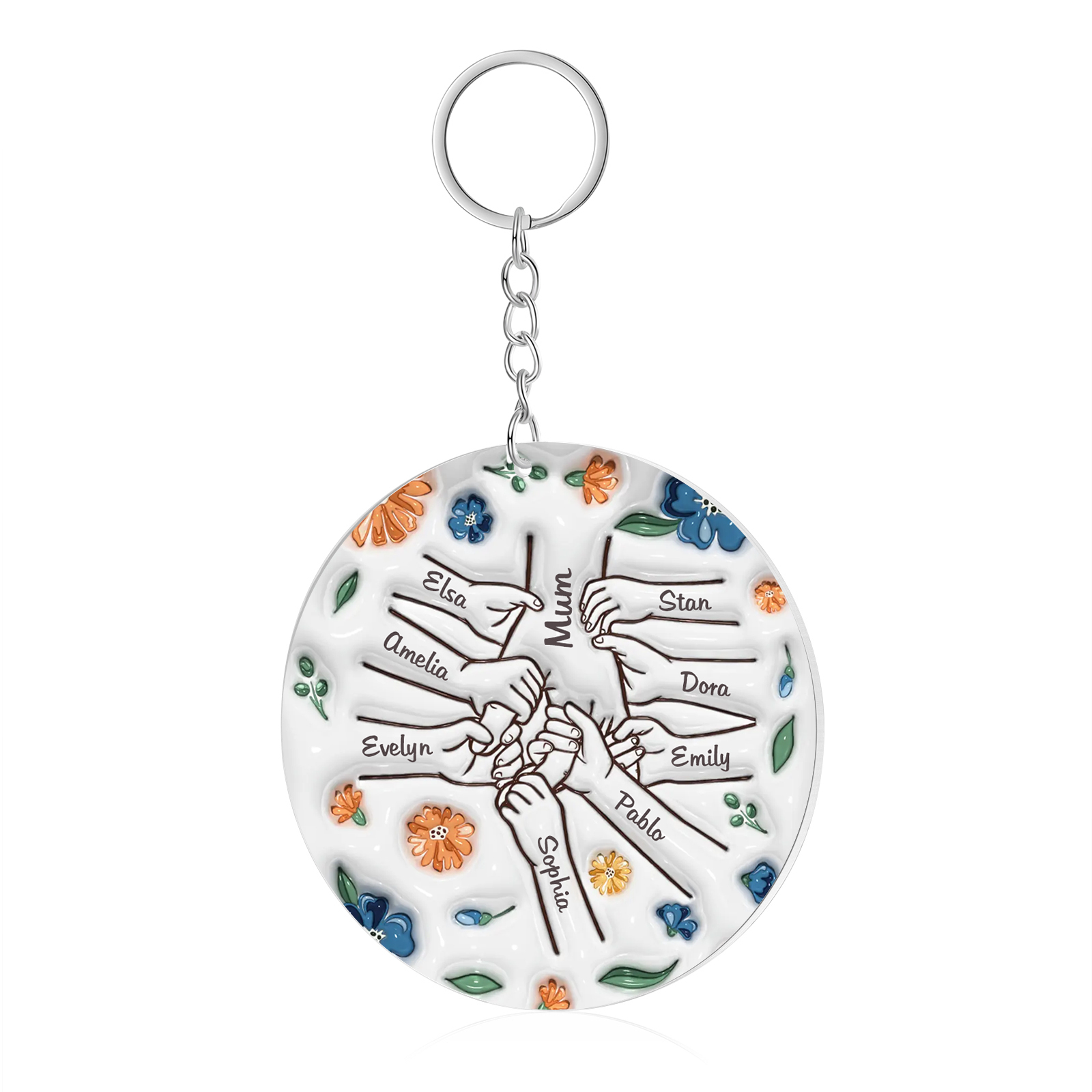 Personalised Family Christmas Hanging Ornament with Custom 9 Names - Christmas Gift for Nan/Mum | Jessmade