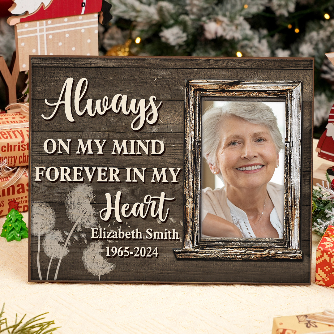 Personalised Memorial Ornaments Customized With 1 Photo&Name&Date Wooden Ornaments to Commemorate The Deceased Loved Ones | Jessemade