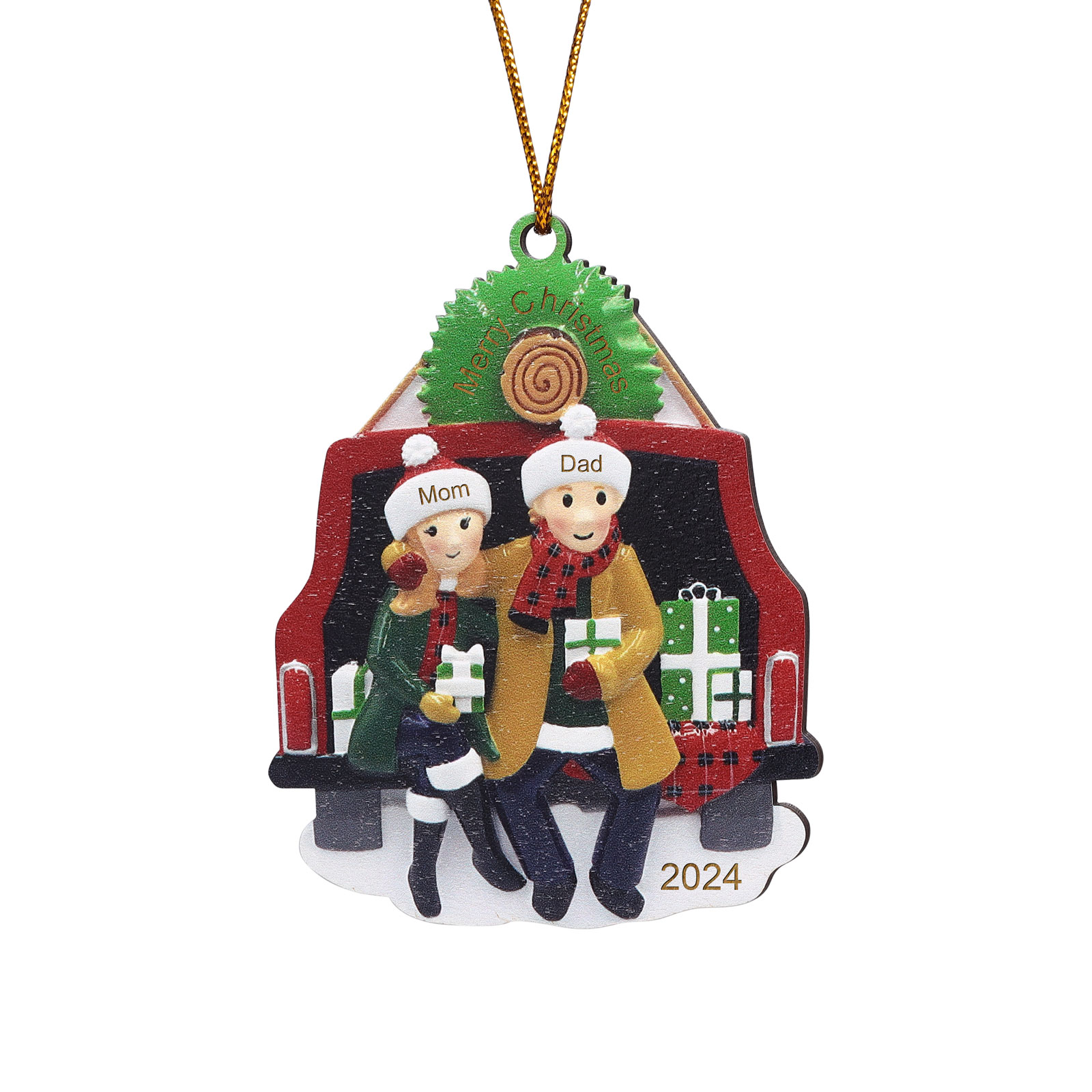 Personalised Family Christmas Ornament Custom 2-5 Names & 1 Year Christmas Gift for Family | Jessemade