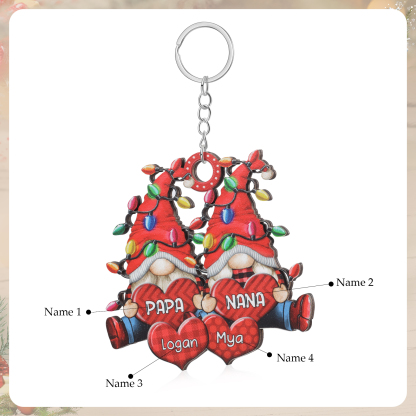 Personalised Santa Claus Christmas Ornament with Custom 3-7 Names Family Christmas Gift | Jessemade