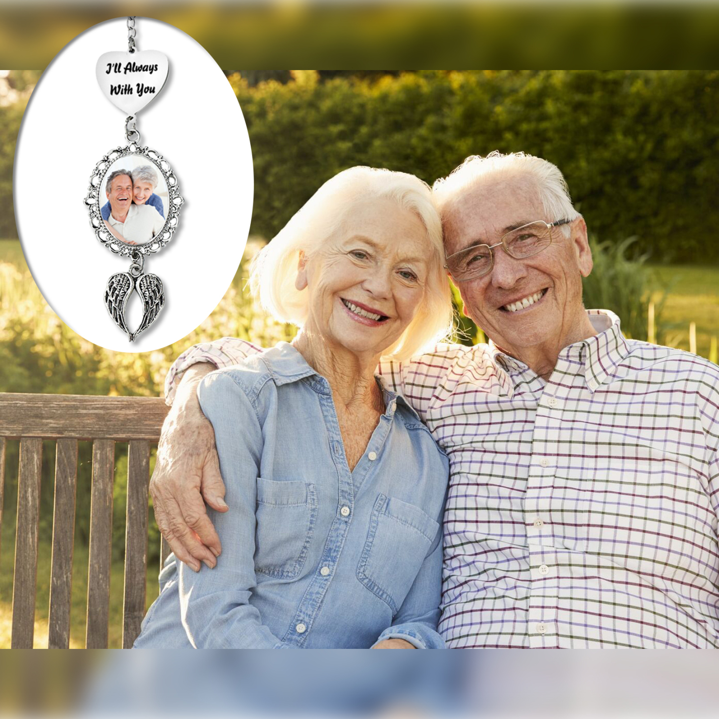 Personalised Memorial Ornament with Custom Photo & Name Stainless Steel Ornament for Family | Jessemade